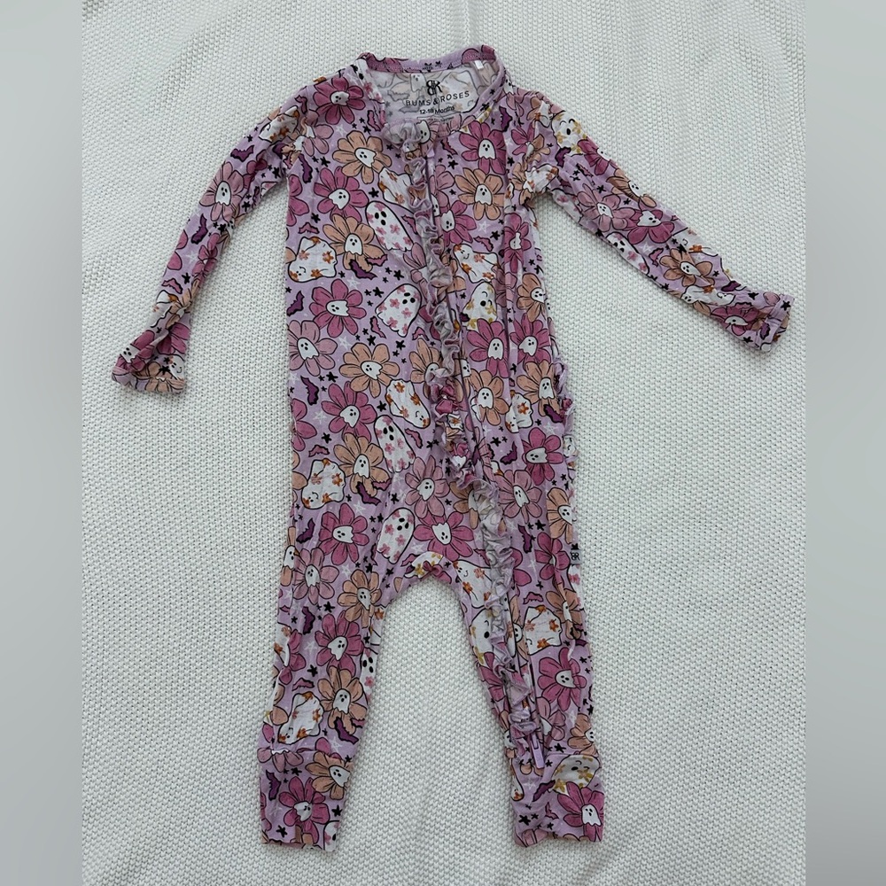 Bums and Roses Ruffle Pajamas 12-18M